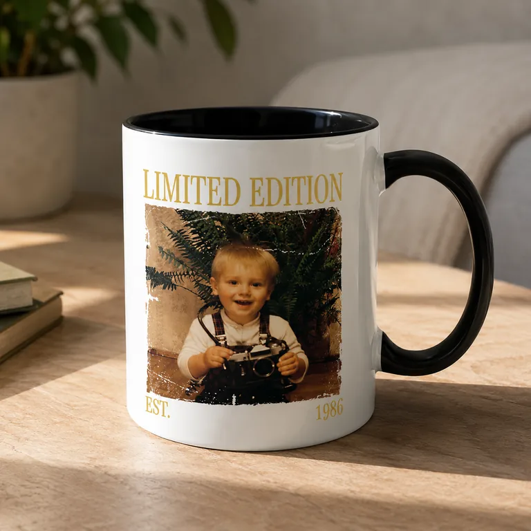 Taza 1986 Limited Edition foto personalizable, regalo 40 cumpleaños