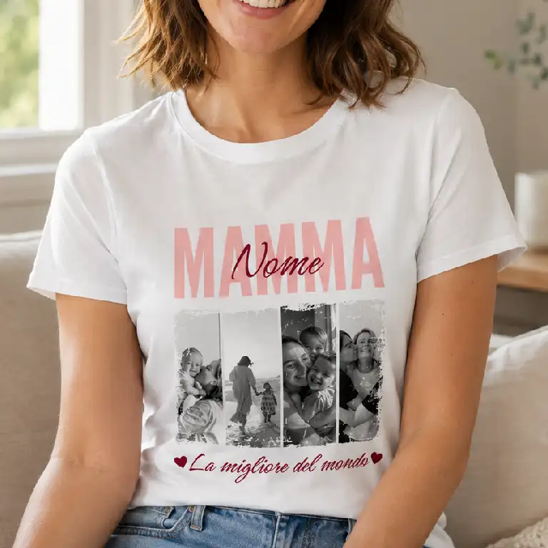 T-shirt Mamma con nome personalizzato