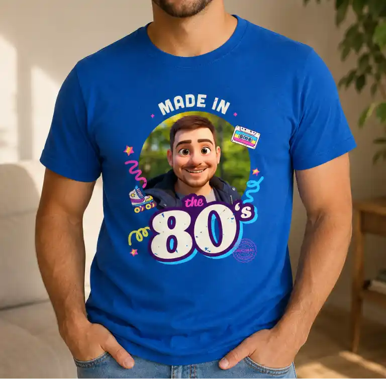 Maglietta made in the 80s personalizzata