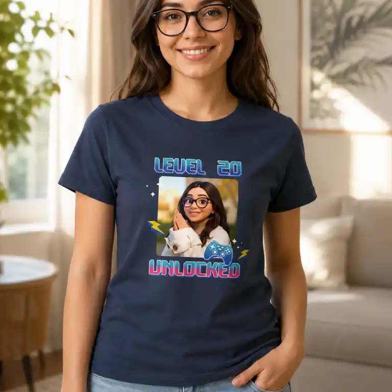 T shirt 20 unlocked compleanno donna