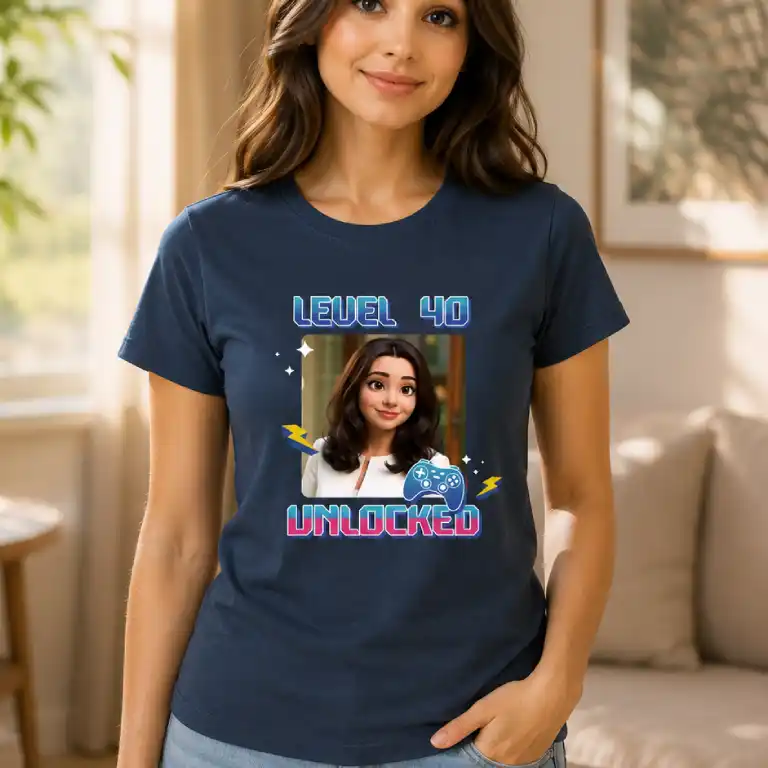 Maglietta level 40 compleanno personalizzata donna