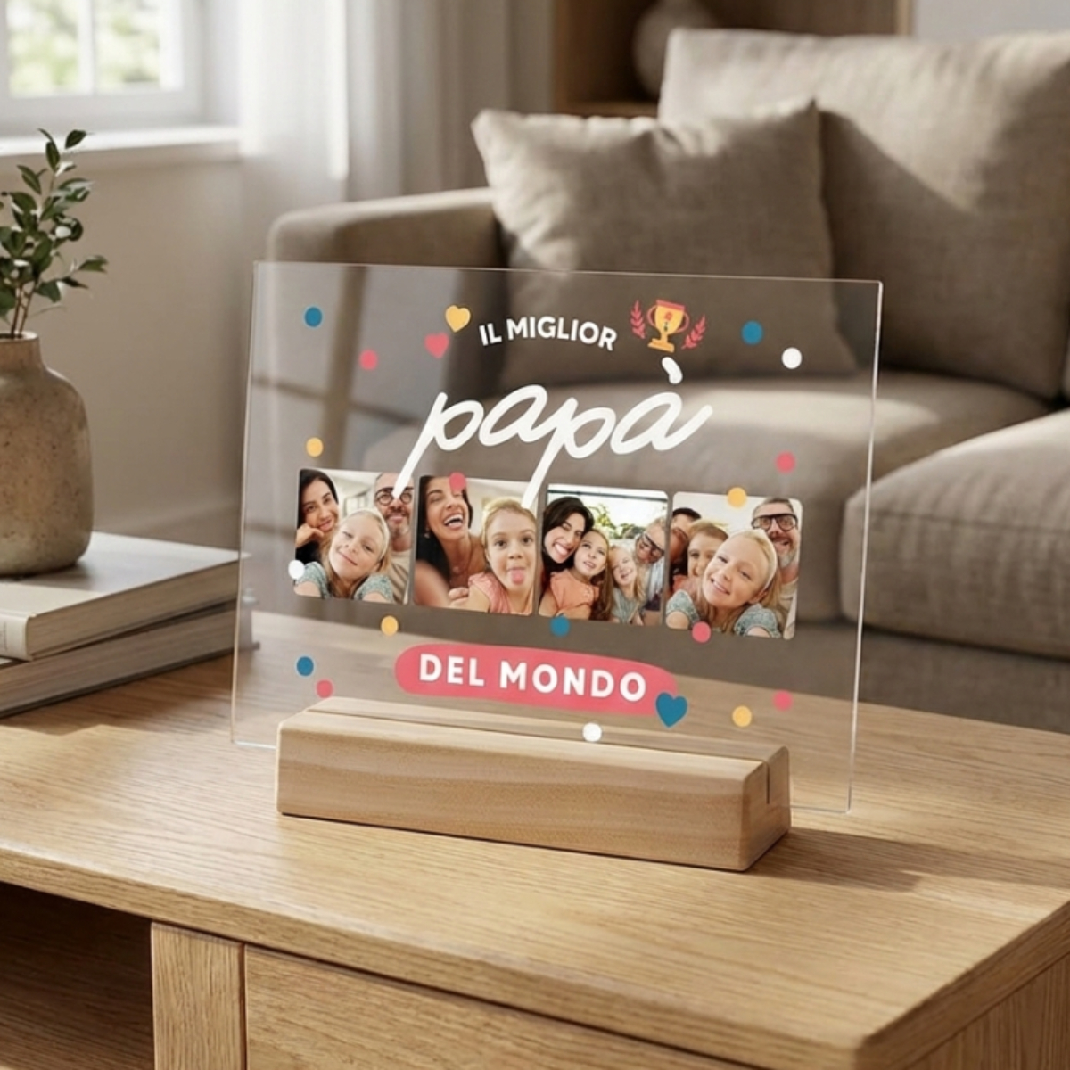 Targa personalizzata per il miglior papà del mondo
