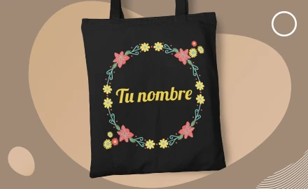 Bolsa personalizable con iniciales y nombre