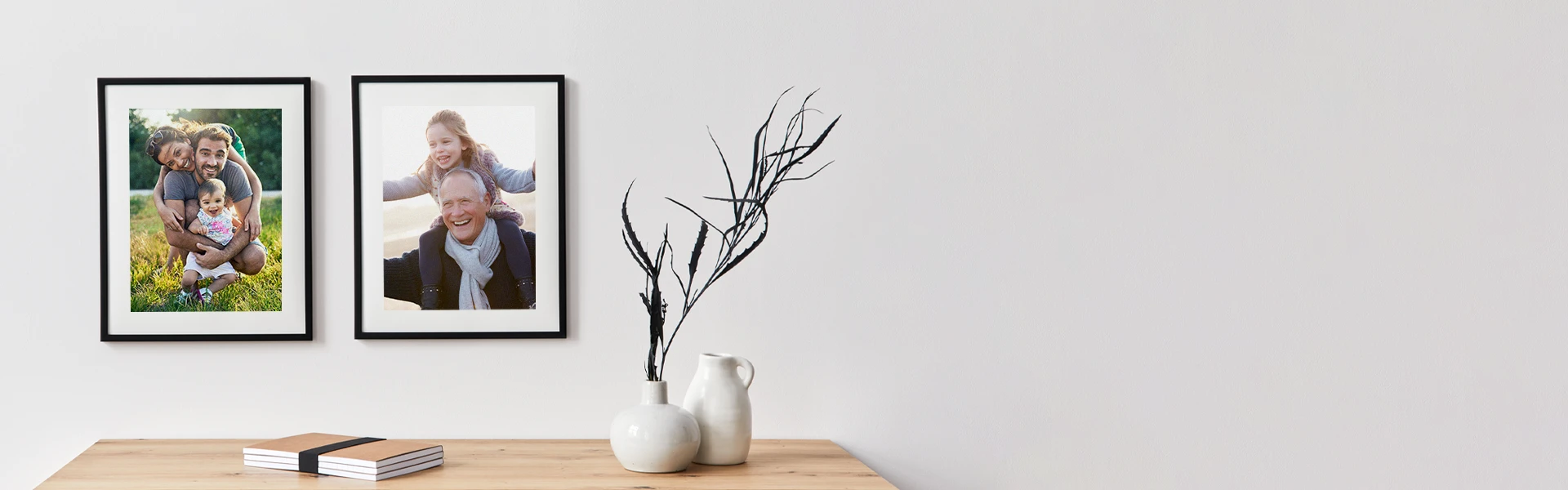 Three colorful canvases personalized with the text "your design here"