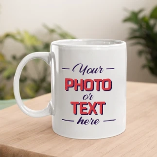 Personalise your mug by adding a funny phrase or the name of the person you want to give it to.