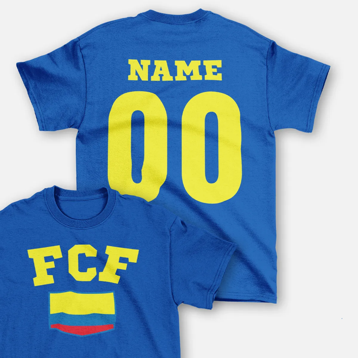 Tee-shirt t-shirt colombie fcf personnalisable homme
