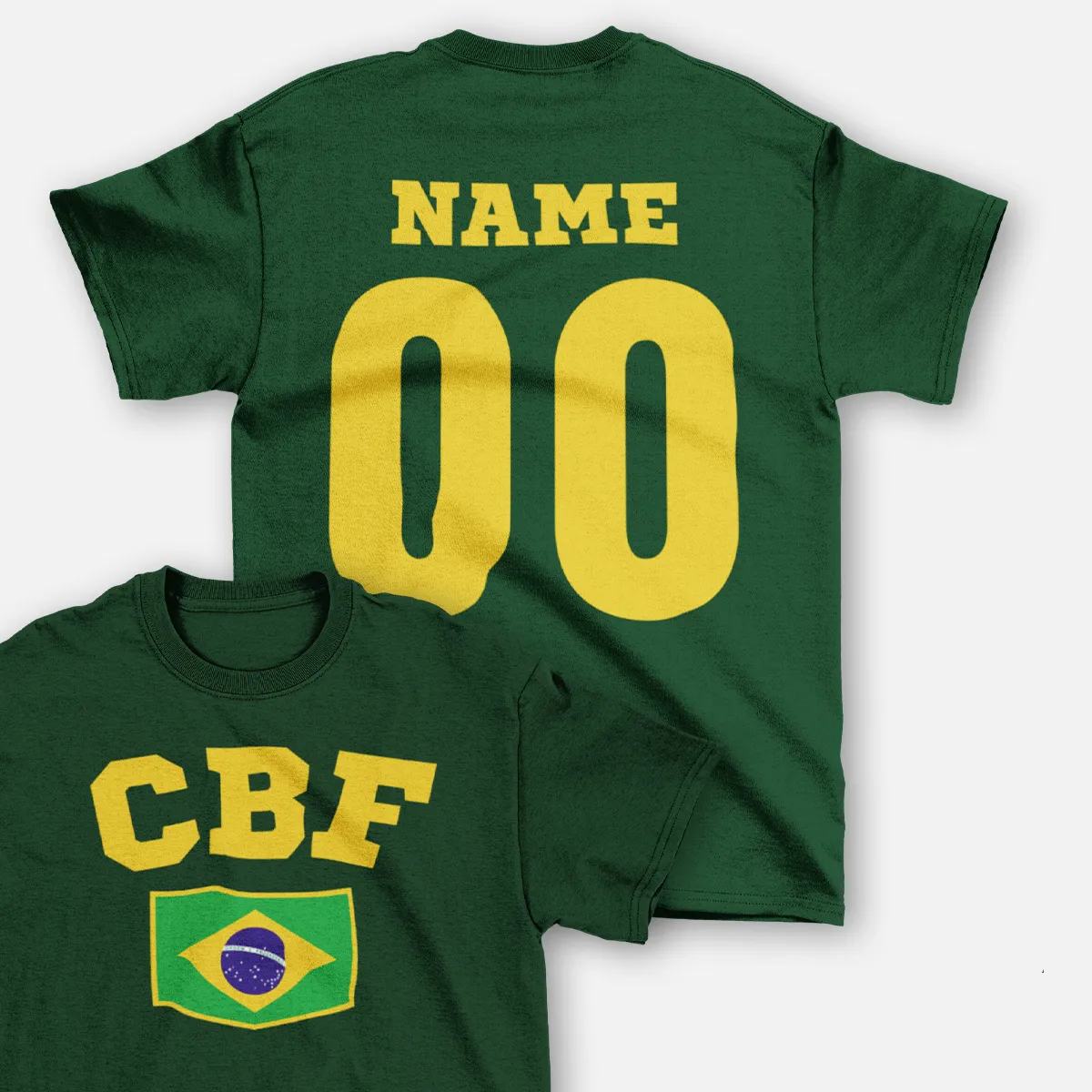 Tee-shirt t-shirt brésil cbf personnalisable femme