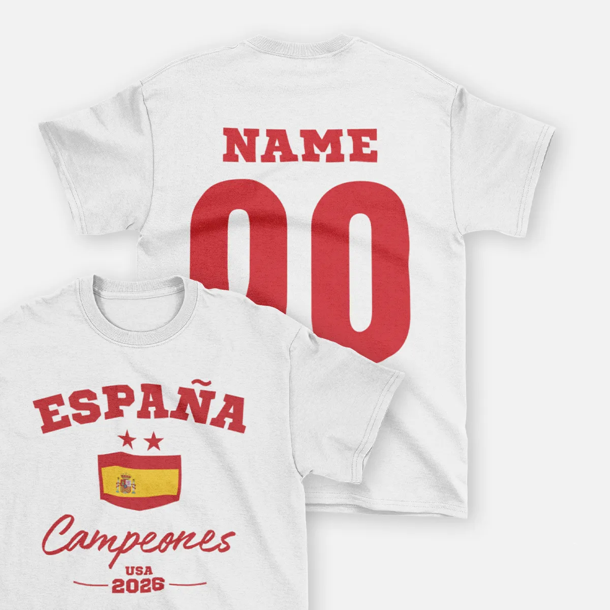 T-shirt mens t-shirt champions spain 2026 customizable